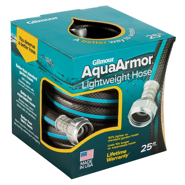 Gilmour Gilmour AquaArmor 1/2 in. D X 25 ft. L Expandable Lightweight Garden Hose - 869251-1001