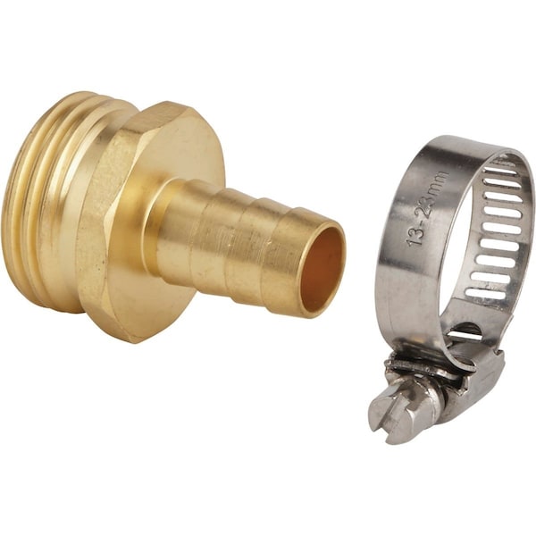 Best Garden 1/2 In. Male Brass Hose End Repair Hose Coupling - GB9412-1/2"
