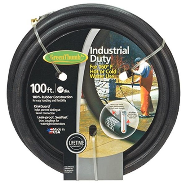 Pg Perfect Green Thumb; 0.625 In. x 100 ft.; Black - Rubber Garden Hose - PG835160