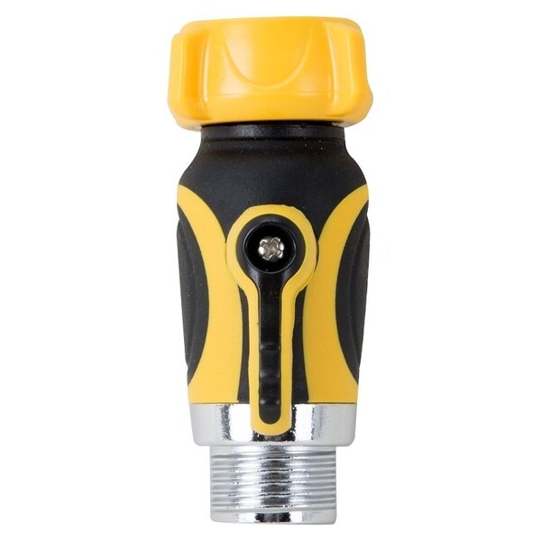 Landscapers Select Hose Connector, 34 NH, Female and Male, YellowBlack - YPC3