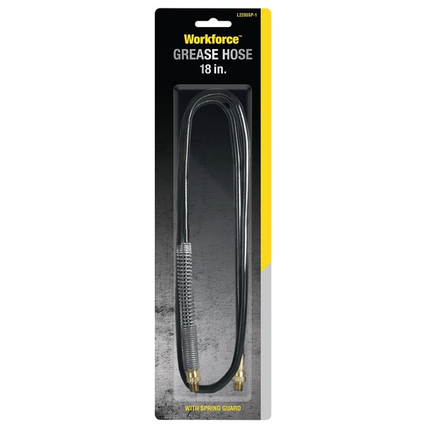 Workforce Grease Hose, 3/16in x 36in Thermoplastic, 1/8in MNPT Ends, Spring Guard - L2285SP-1