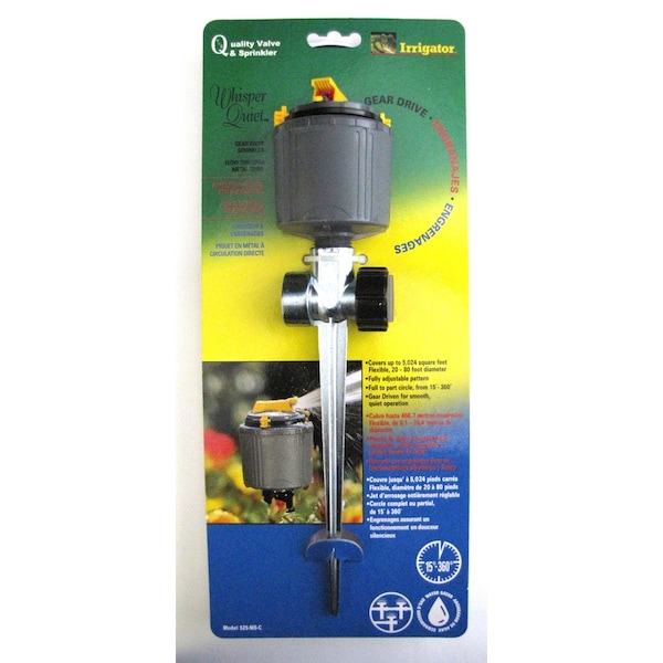 Naan Quality Valve and Sprinkler Plastic Non-Tipping Base Rotating Sprinkler 5024 sq ft 1 pk - 525030
