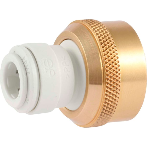 John Guest Brass Female Connector Garden Hose 3/8'' x 3/4'' - 11.5 NH, 10PK - NC2258