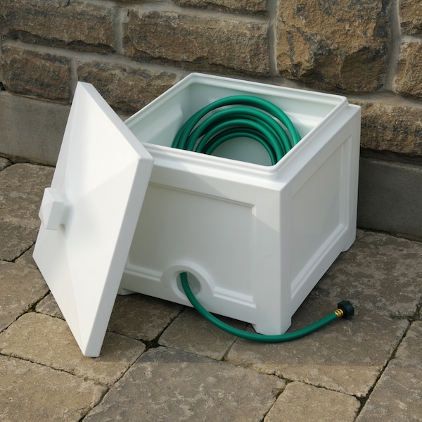Mayne Fairfield Garden Hose Bin - White - 5858-W