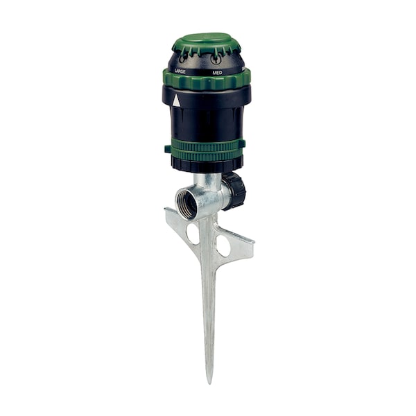 Orbit Orbit H2O Six Zinc Spike Base 6-Pattern Gear Drive Sprinkler 5026 sq ft 1 pk - 58573N