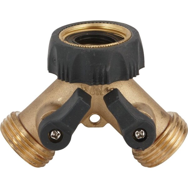 Best Garden Brass Y-Connector Hose Shutoff - 59018