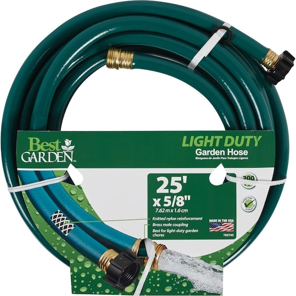 Best Garden 5/8 In. Dia. x 25 Ft. L. Light-Duty Garden Hose - DBR5825