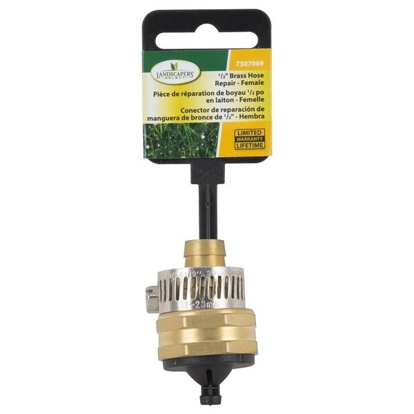 Landscapers Select Hose Coupling, 1/2 in, Female, Brass, Brass - GB934F3L