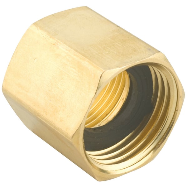Fiskars Gilmour 3/4 in. Brass Threaded Double Female Hose Accessory Connector - 807074-1002