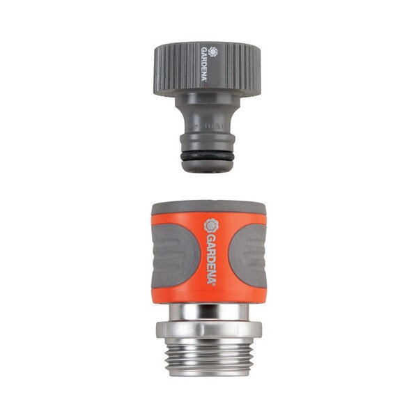 Gardena Gardena 5/8 & 1/2 in. Nylon/ABS Threaded Female Quick Connector Hose Set - 39043