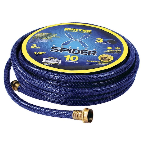 Surtek Spider Garden Hose With Metallic Connector 12 20M Reel - M12S20