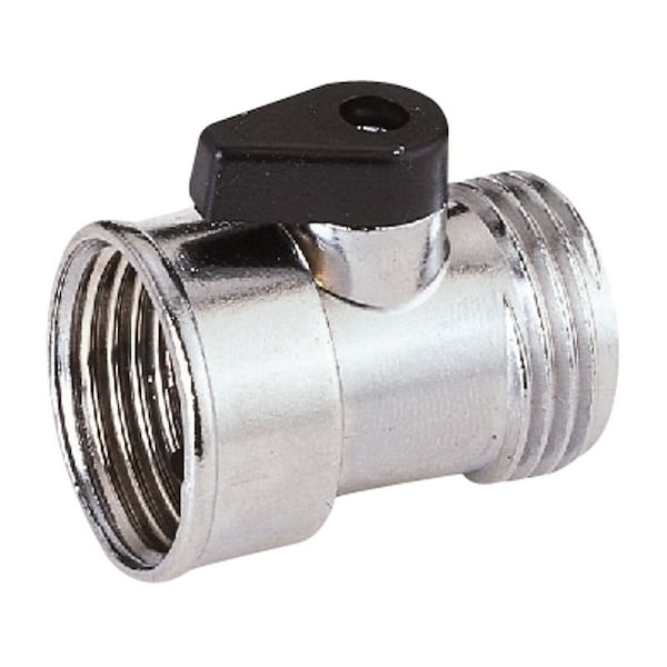 Landscapers Select Hose Shut-Off Valve, 3/4 in, Female, 1 -Port/Way, Zinc Body, Silver, Chrome - GC5043L
