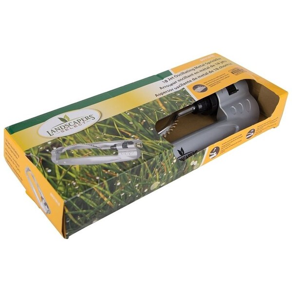 Landscapers Select Lawn Sprinkler, Female, Rectangle, Aluminum - YM18783