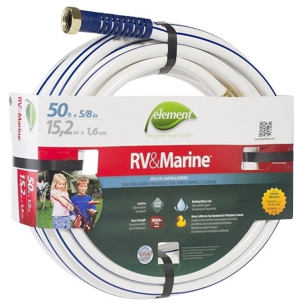 Swan MRV58050 Water Hose, 58 in ID, 50 ft L, White - CELMRV58050