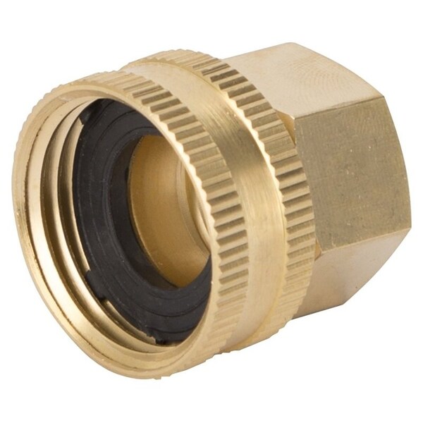 Landscapers Select Swivel Hose Connector, 1/2 x 3/4 in, FNPT x FNH, Brass, Brass - GHADTRS-8