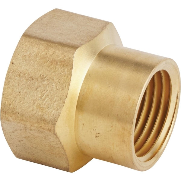 Best Garden 3/4 In. FHT x 1/2 In FPT Brass Non-Swivel Hose Connector - GB-9547+GM294