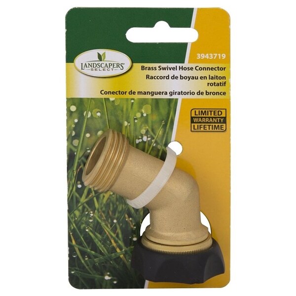 Landscapers Select Hose Connector, Female and Male, Brass, Brass, For: Hose Couplings - GT62003
