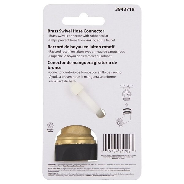 Landscapers Select Hose Connector, Female and Male, Brass, Brass, For: Hose Couplings - GT62003
