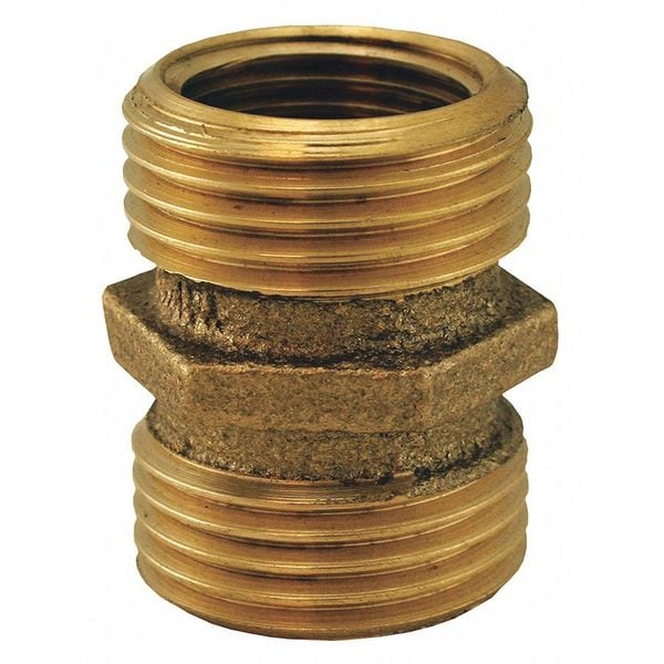 Jones Stephens Grdn Hose Fttng, MH x MH, 3/4x3/4", 1/2"FIP - G20108