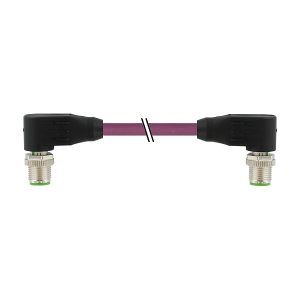 Murr Elektronik M12 macho 90° / M12 macho, 90°, blindado, Ethernet, PUR 2x2xAWG22 blindado vt UL/CSA+dragchain 3m - 7000-44561-7980300.