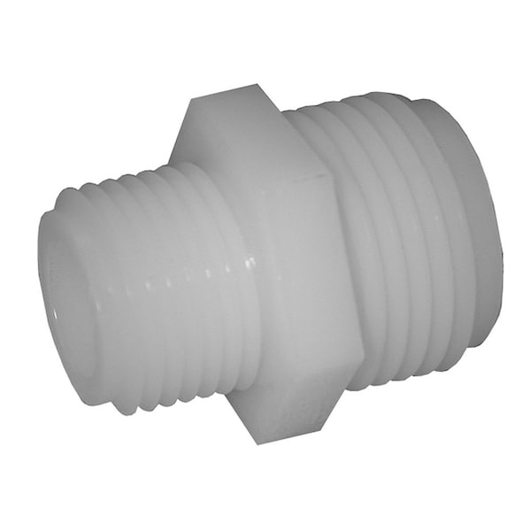 Jones Stephens 3/4in. MHT x 3/4in. MPT Nylon Garden Hose Adapter - N09002
