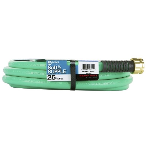 Swan SNSS58025 Garden Hose, 25 ft L, RubberVinyl, Green - CSNSS58025