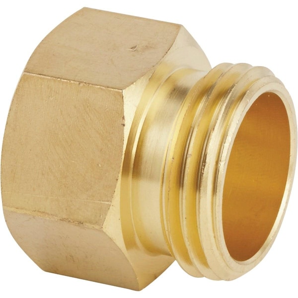 Best Garden 3/4 In. MHT x 3/4 In FPT Brass Non-Swivel Hose Connector - GB-9552+GM294