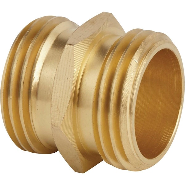 Best Garden 3/4 In. MHT x 3/4 In. MHT Brass Non-Swivel Hose Connector - GB-9554+GM294