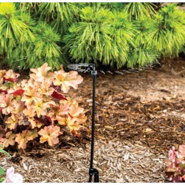 Rainbird Rain Bird Rotary Micro Sprinkler, 1/4 in Connection, 0 to 33 gph, Black, Full-Circle - RS4PKSX