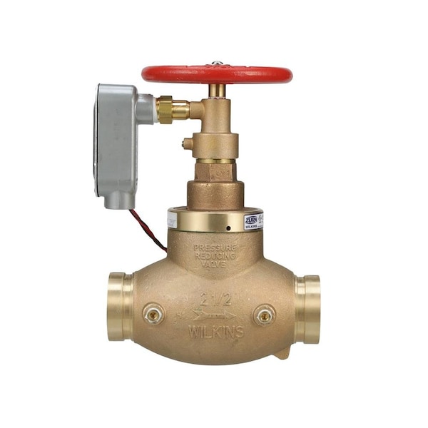 Zurn Wilkins 2-1/2 4004 Inline Sprinkler Valve Grv x Grv w/Supervisory Switch Setting U - ZW4004ILGSS-U