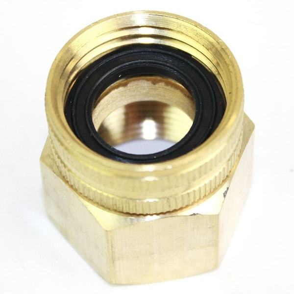 Interstate Pneumatics 3/4 Inch GHT Female x 3/4 Inch Female NPT Water Hose Fitting - Swivel, PK 6 - FGF012S-D6
