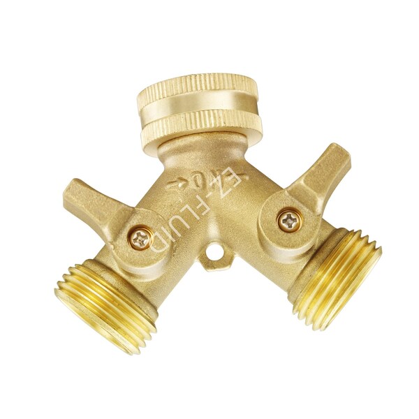 Ez-Fluid 3/4 FHT X 3/4 MHT X 3/4 MHT Hose Wye With Shut Off 1/50 - EZFD720