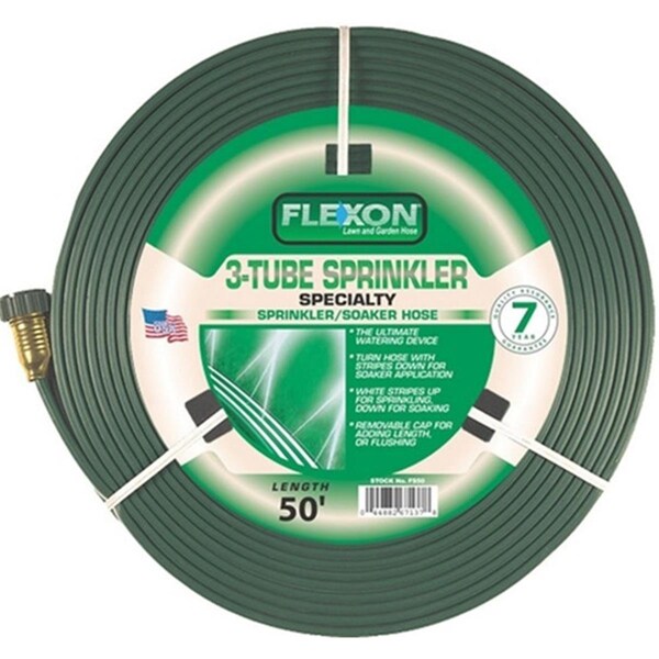 Flexon FLXFS50 50 ft. 3 Tube Sprinkler Hose - FL54588