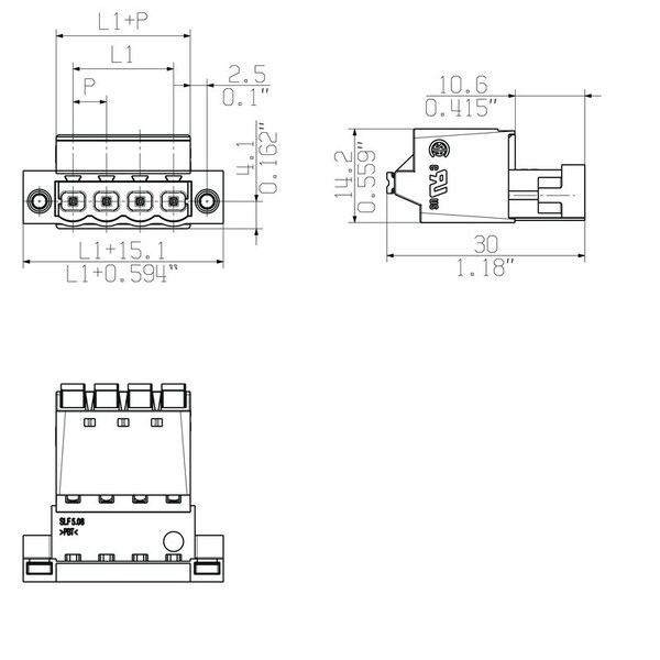 Conector de tarjeta PCB, macho, 5.08 mm, No. de polos: 11, 180 grados, inserción, conexión por resorte - 1335780000
