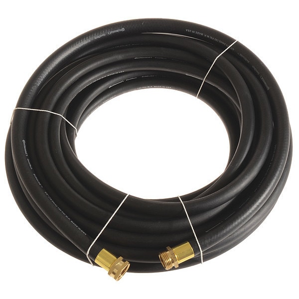 Continental Garden Hose, 5/8" ID x 100 ft., Black, Safety Factor: 4:1 - CWH058-100MF-G