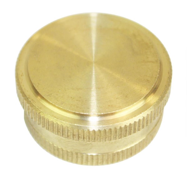 Interstate Pneumatics 3/4 Inch Garden Hose Cap - Die Cast Brass, PK 6 - FGC00-D6