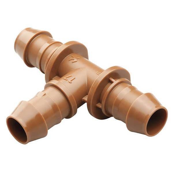 Rain Bird Tee, 1/2 In. Tubing, Brown, Plastic, PK4 - BT50/4PKS