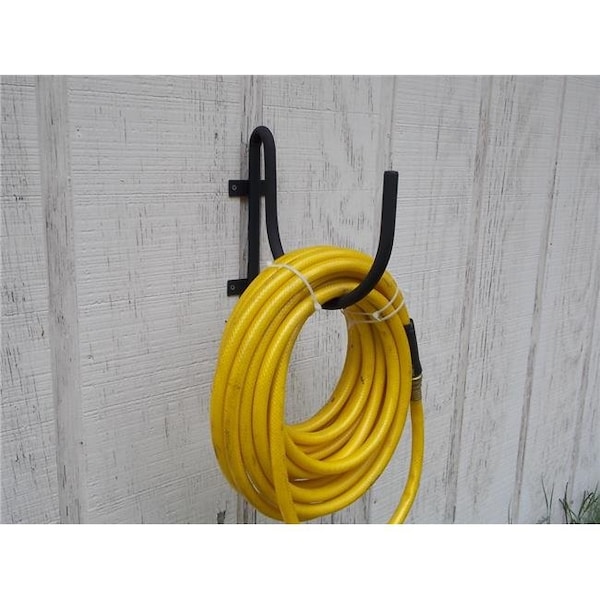 The Lazy Scroll The Lazy Scroll wallhh Wall Mount Garden Hose Holder Wrought Ion Look; Black - WALLHH