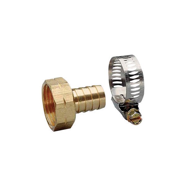 Gilmour Gilmour 5/8 in. Brass Threaded Female Reusable Hose Repair Fitting - 854514-1001