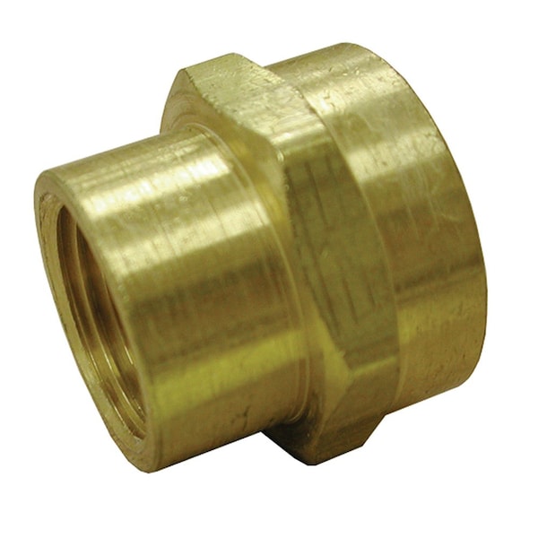 Jones Stephens 3/4in. FHT x 3/4in. FPT Brass Garden Hose Adapter, Lead Free - G20121
