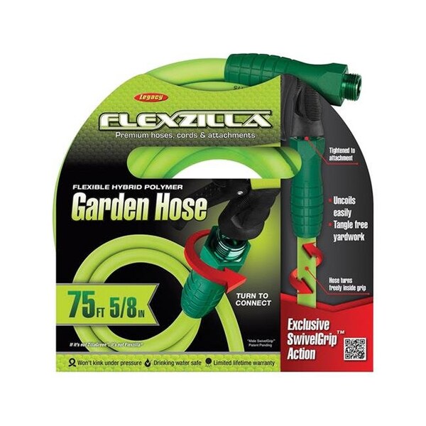 Legacy Brand Products Legacy 7630791 0.62 in. Dia. x 75 ft. Flexzilla Garden Hose Kink Resistant - 7630791