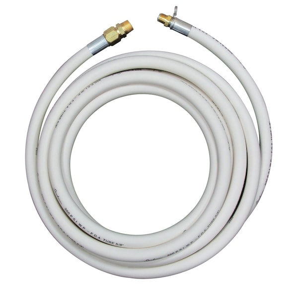 Strahman Hose Prem Wrap White 3/4 Mnpt X 5/8 Swivel Adapter Int Springs 50 Ft - HWS050BWHITE