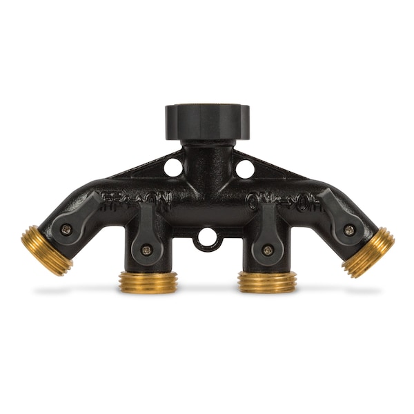 Gilmour Heavy Duty Brass Quad Shut-Off Valve - 871404-1001
