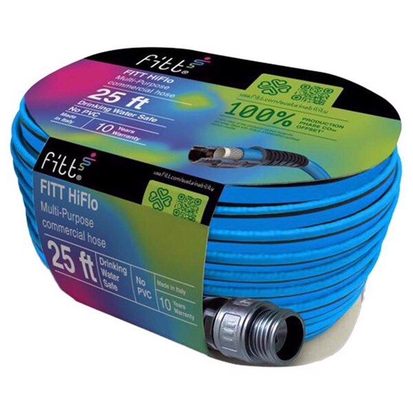 Fitt Fitt HiFlo 25 ft. L Medium Duty Commercial Grade Lightweight Garden Hose - FFH51225