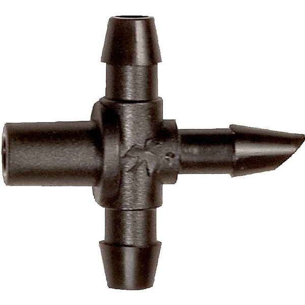 Rain Bird BT25-10PK Drip Irrigation Tee, 1/4 in Connection, Barb, Plastic, Black - BT25/10PS