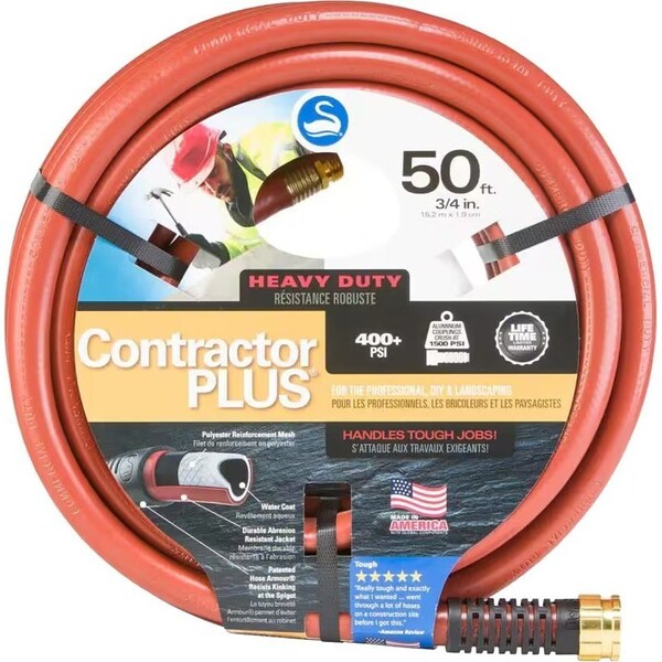 Swan SNCG34050 Garden Hose, 50 ft L, Rubber/Vinyl, Red - CSNCG34050