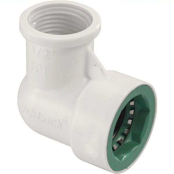 Orbit Orbit PVC-Lock 1/2 in. Push X 1/2 in. D FPT Plastic Elbow - 33775
