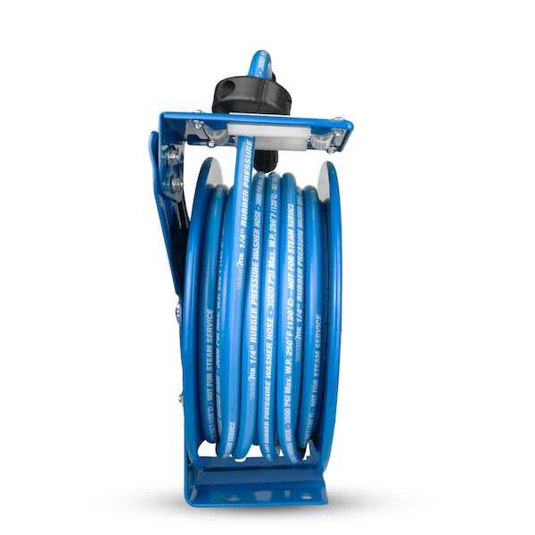 Tough Tek Tough Tek Rubber Pressure Washer Single Arm Hose Reel  NM 1/4" x 50' - M22 - TTPWR1450-NM-M22