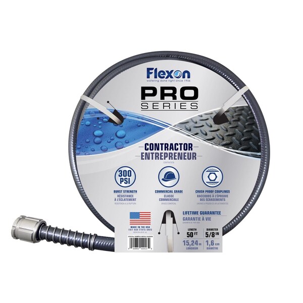 Flexon Flexon Pro Series 5/8 in. D X 50 ft. L Heavy Duty Contractor Grade Garden Hose - CG5850ACE