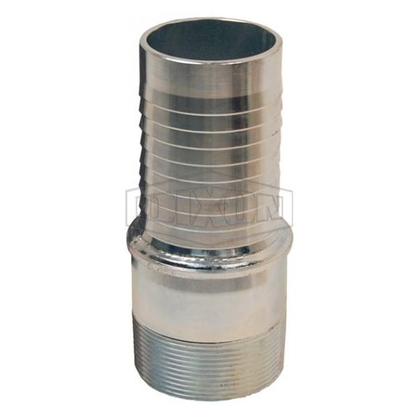 Dixon Style Special Tubular External Swage Stem, 6 in, Hose Shank x MNPT, Carbon Steel, Domestic - TML96-42